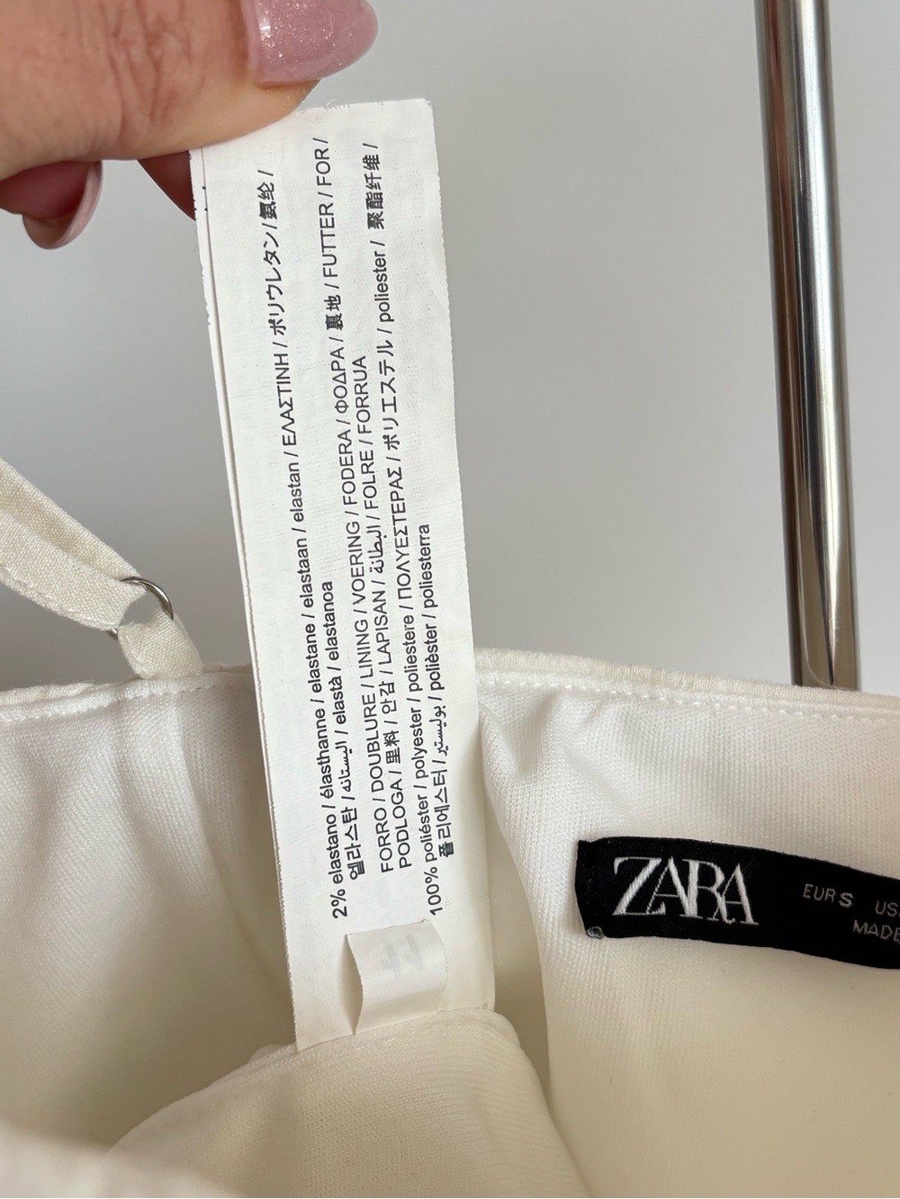 ZARA Ivory Cream Corset Bodysuit Ruched Bust Bustier Cami Strappy Top S Y2K - Picture 11 of 15